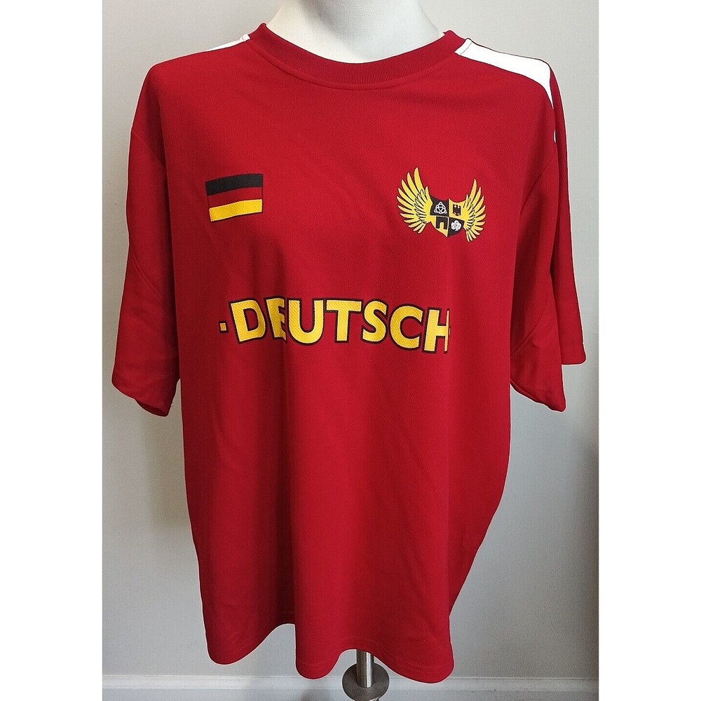 *VTG* Teamwork Athletic Apparel Red/Yellow #11 Deutsch Soccer Jersey XL (46-48)